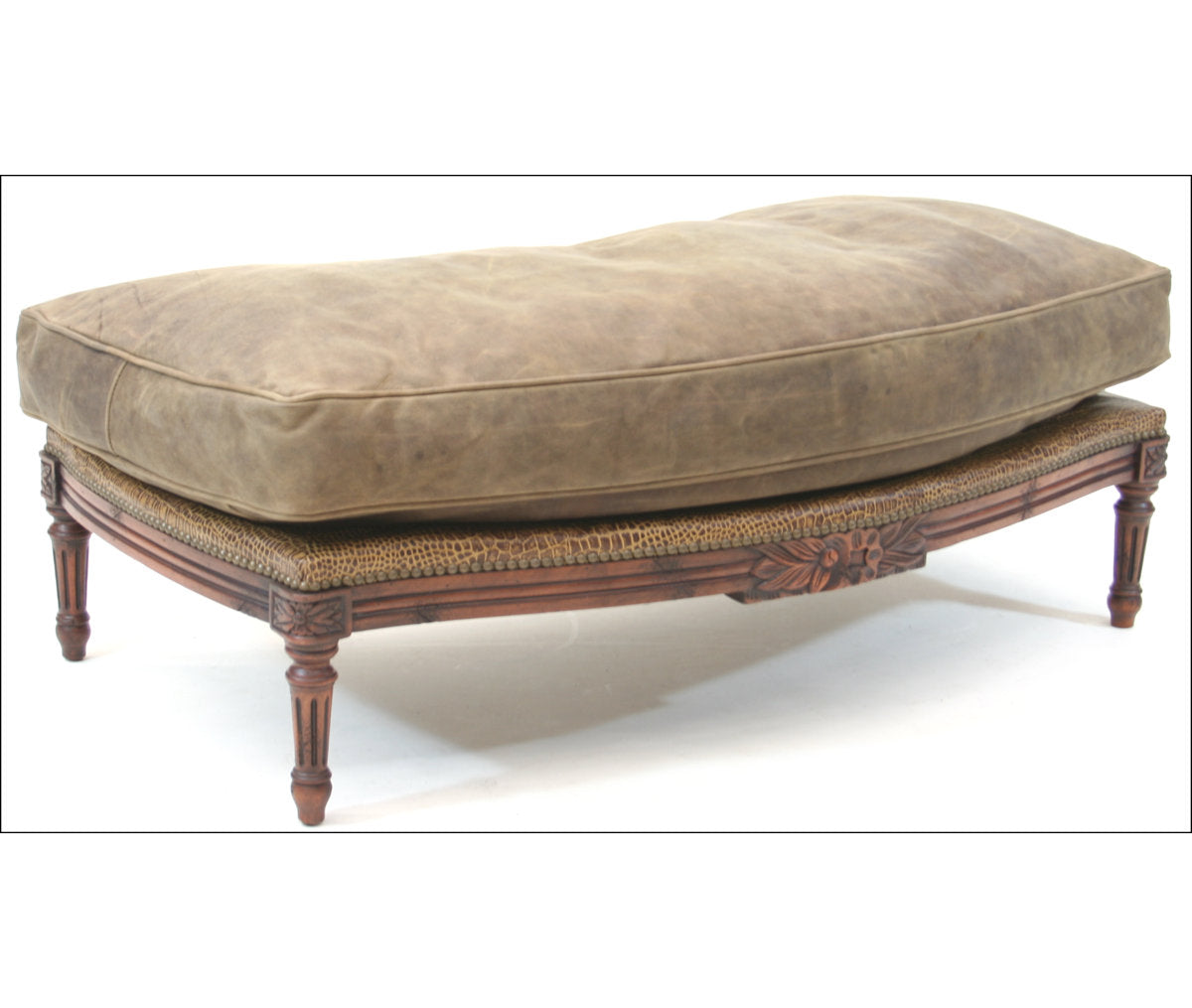 Leather Ottoman