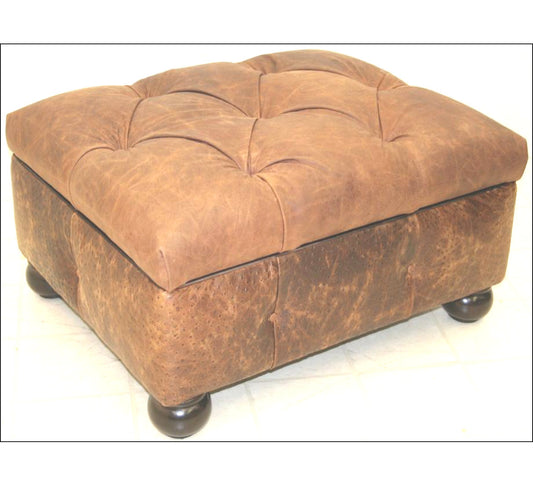Leather Ottoman