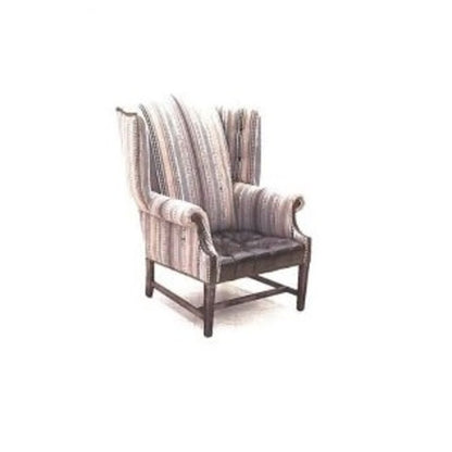 Leather Wingback Chair Chair with Ottoman