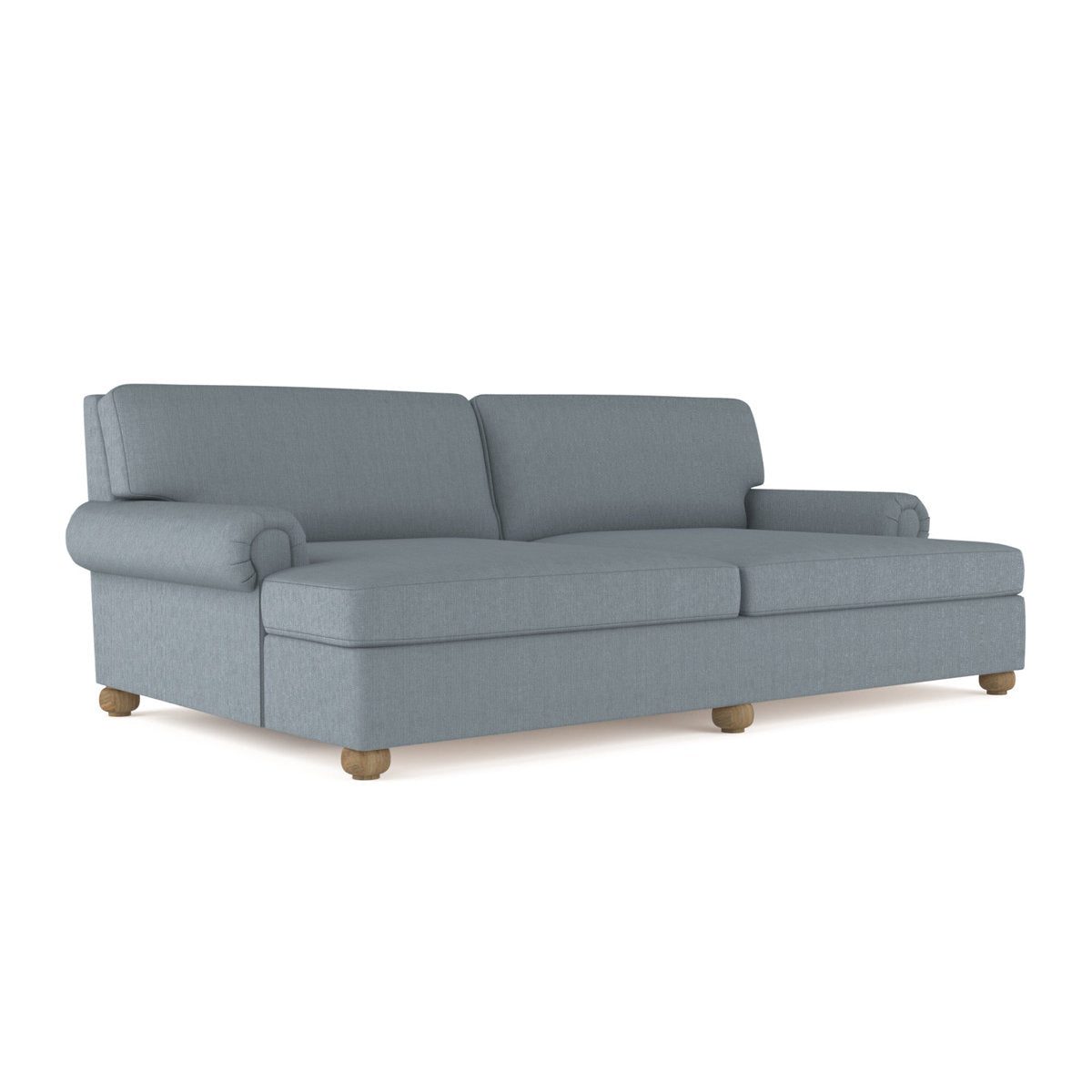 Leroy Rolled Panel-Arm Daybed with Bun Feet