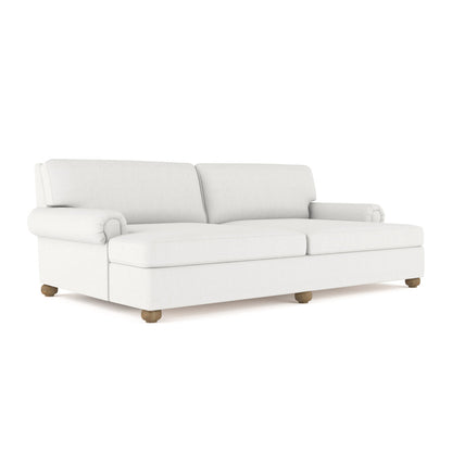 Leroy Rolled Panel-Arm Daybed with Bun Feet