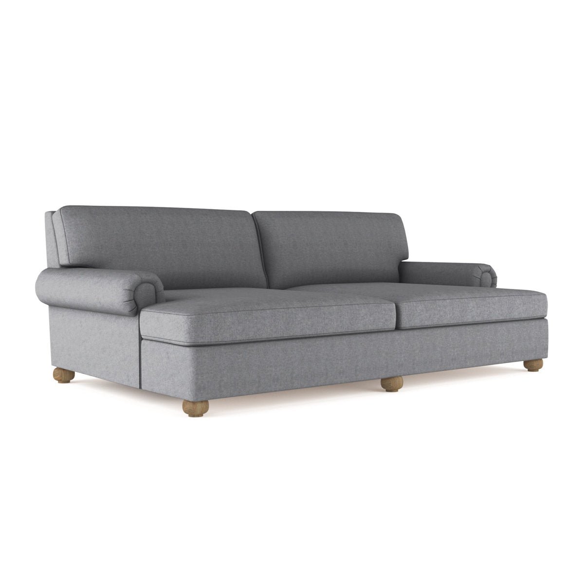 Leroy Rolled Panel-Arm Daybed with Bun Feet