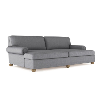 Leroy Rolled Panel-Arm Daybed with Bun Feet
