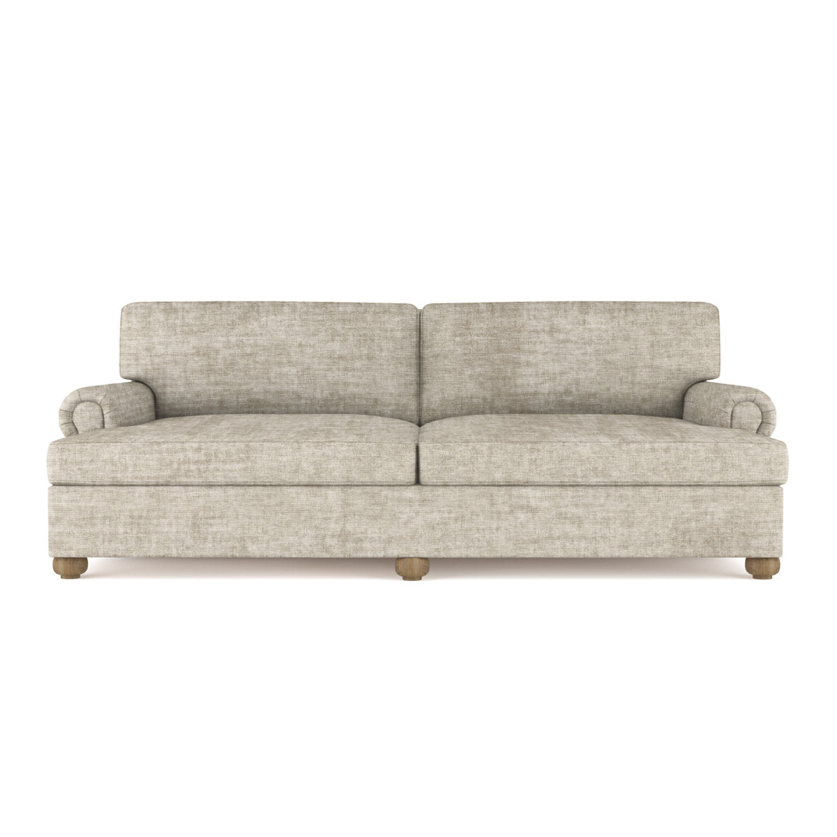 Leroy Rolled Panel-Arm Daybed with Bun Feet