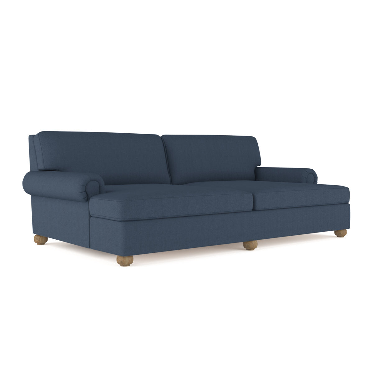Leroy Rolled Panel-Arm Daybed with Bun Feet