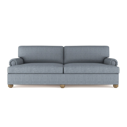 Leroy Rolled Panel-Arm Daybed with Bun Feet