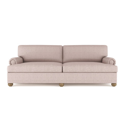 Leroy Rolled Panel-Arm Daybed with Bun Feet