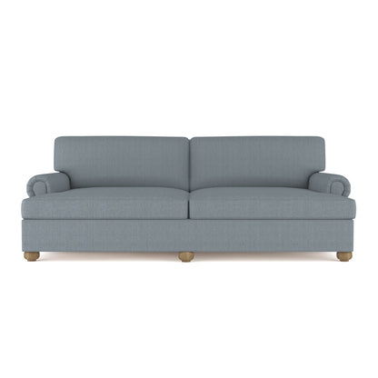 Leroy Rolled Panel-Arm Daybed with Bun Feet