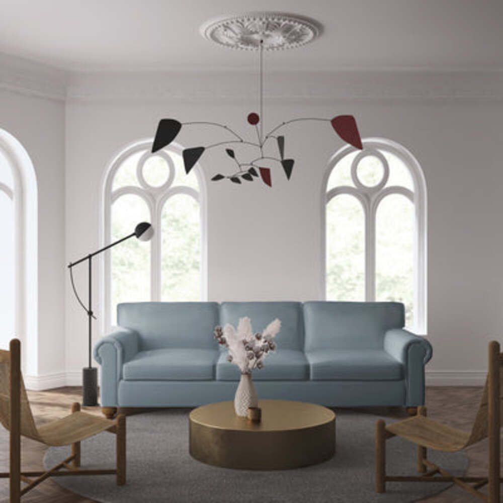 Leroy Rolled Panel-Arm Sofa with Bun Feet