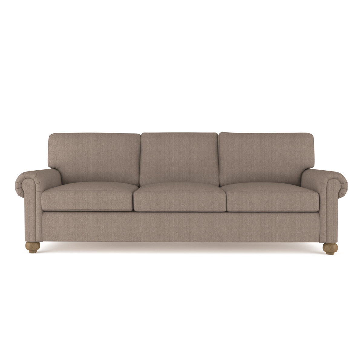 Leroy Rolled Panel-Arm Sofa with Bun Feet
