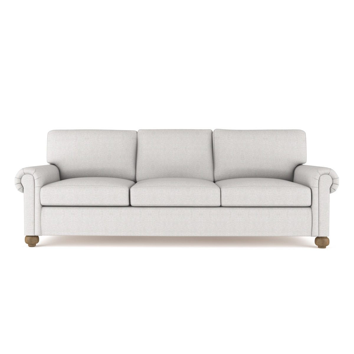 Leroy Rolled Panel-Arm Sofa with Bun Feet