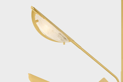 Levin Chandelier in Aged Brass