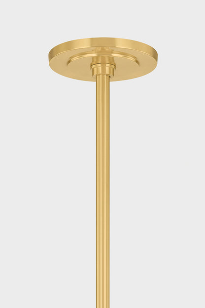 Levin Chandelier in Aged Brass