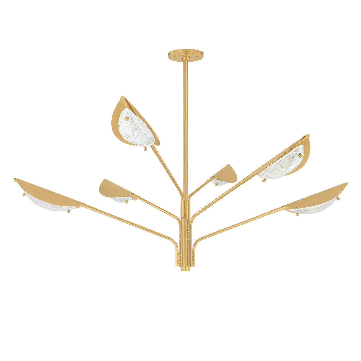 Levin Chandelier in Aged Brass