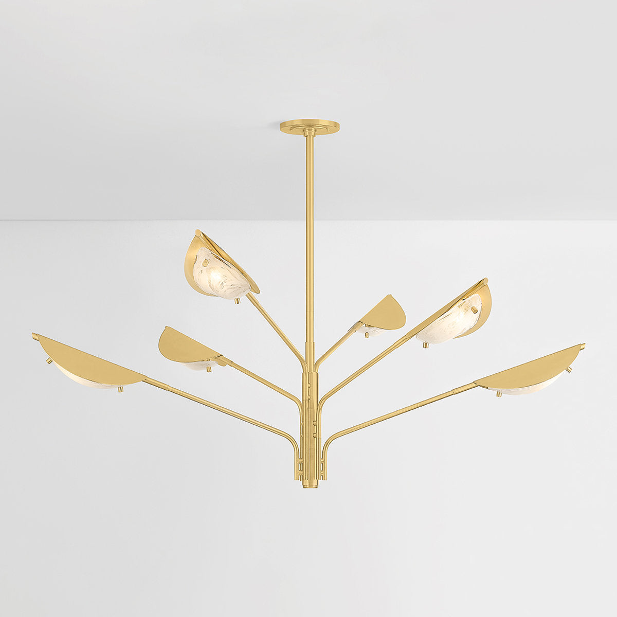 Levin Chandelier in Aged Brass