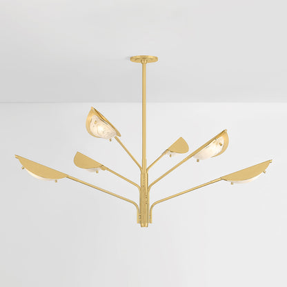 Levin Chandelier in Aged Brass