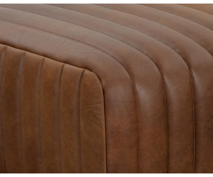Lewin Ottoman - Rectangular - Lucia Tobacco Leather