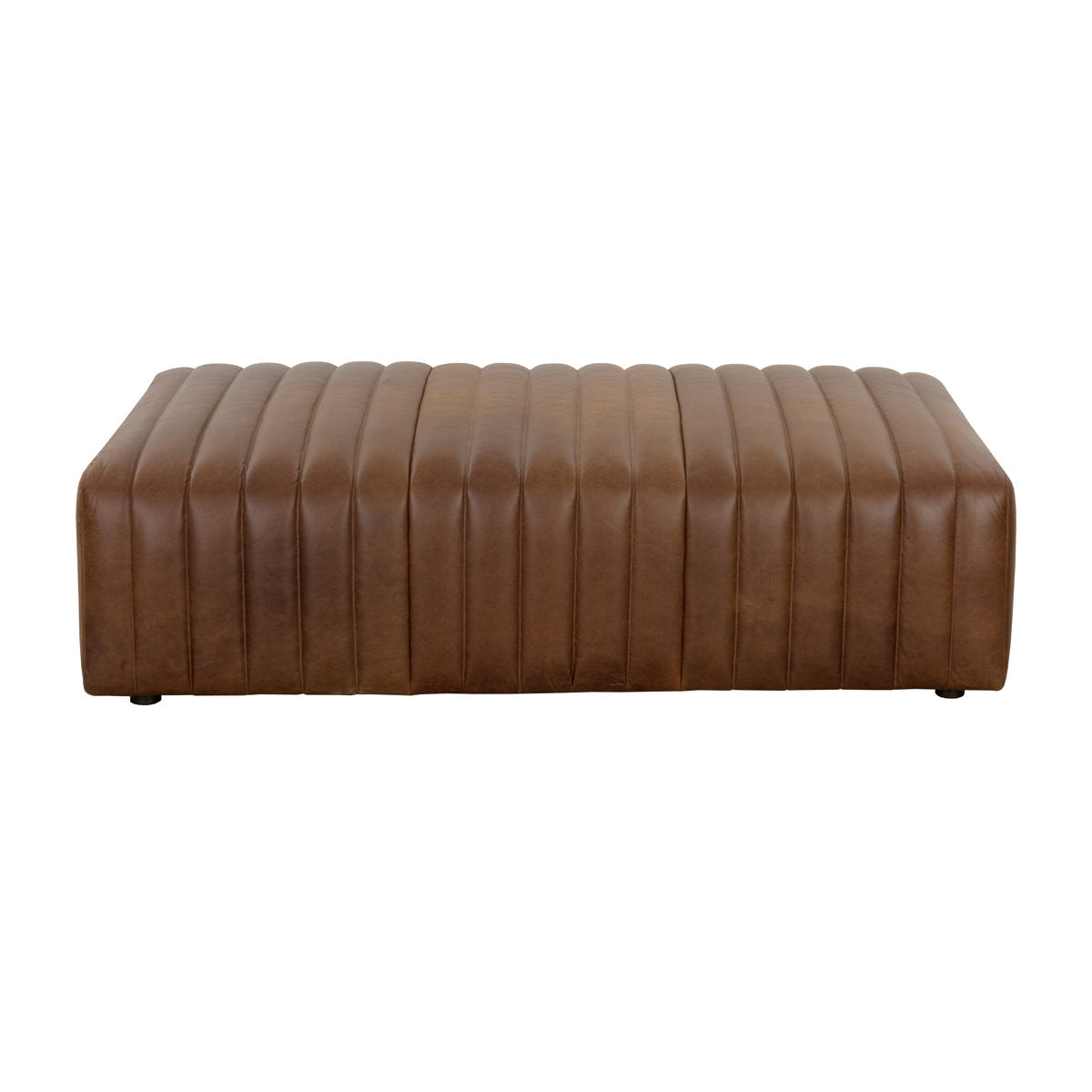 Lewin Ottoman - Rectangular - Lucia Tobacco Leather