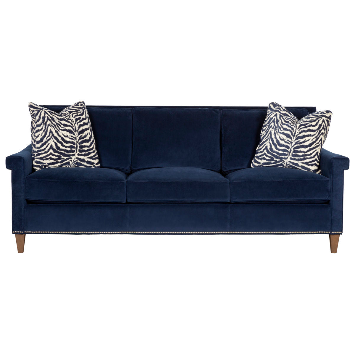 Libby Langdon 85.5" Genuine Leather Round Arm Sofa with Reversible Cushions