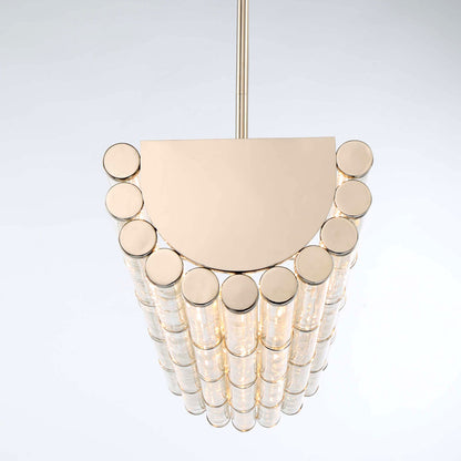 Libby Langdon For Crystorama Elliot 6 Light Polished Nickel Linear Chandelier