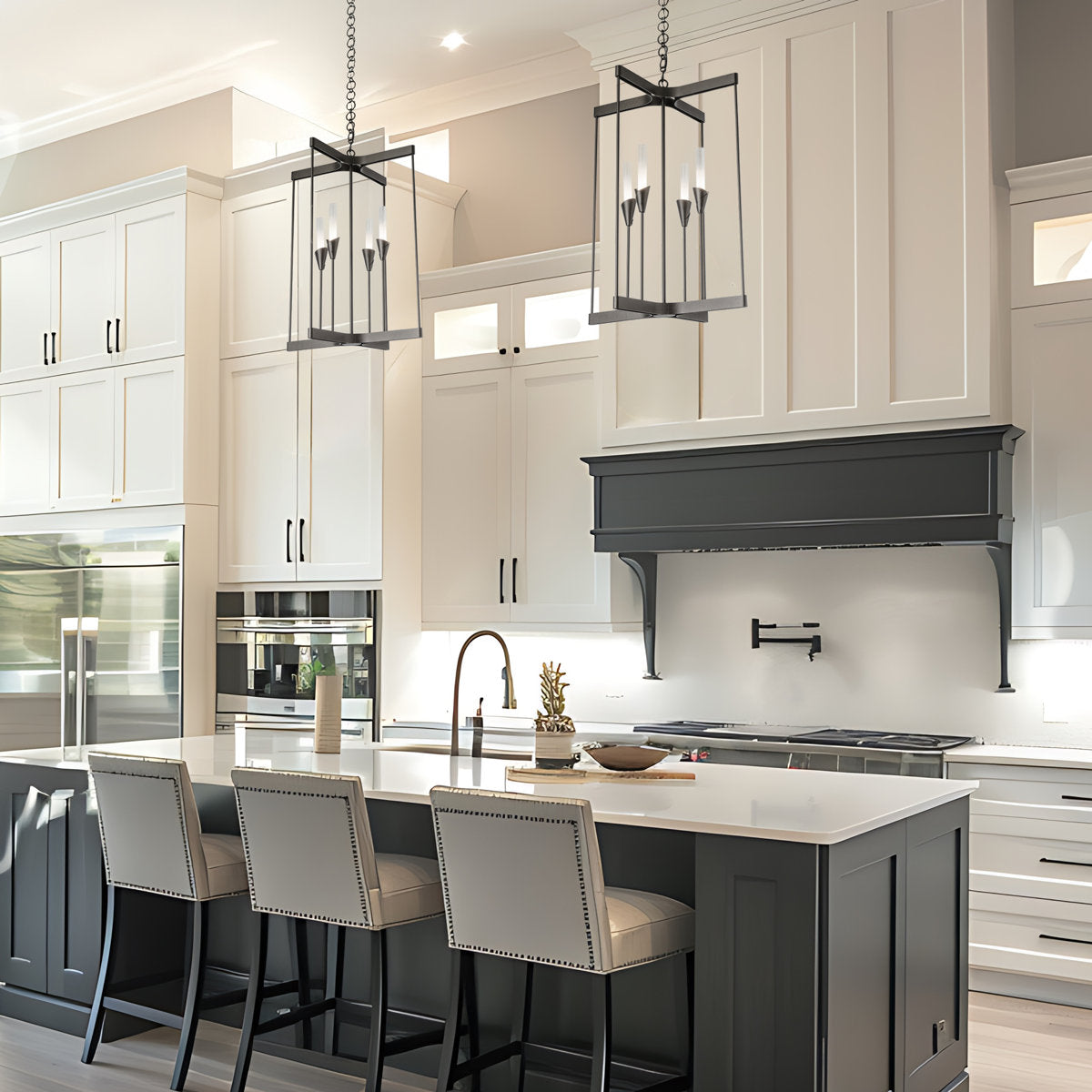 Lilium 4-Light Chandelier - Vintage Platinum