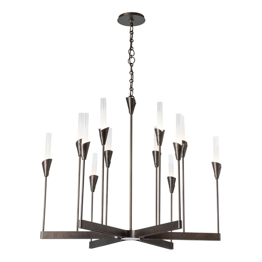Lilium Chandelier - 12-Light - Vintage Platinum