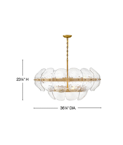 Lillia 9 - Light Steel Dimmable Chandelier