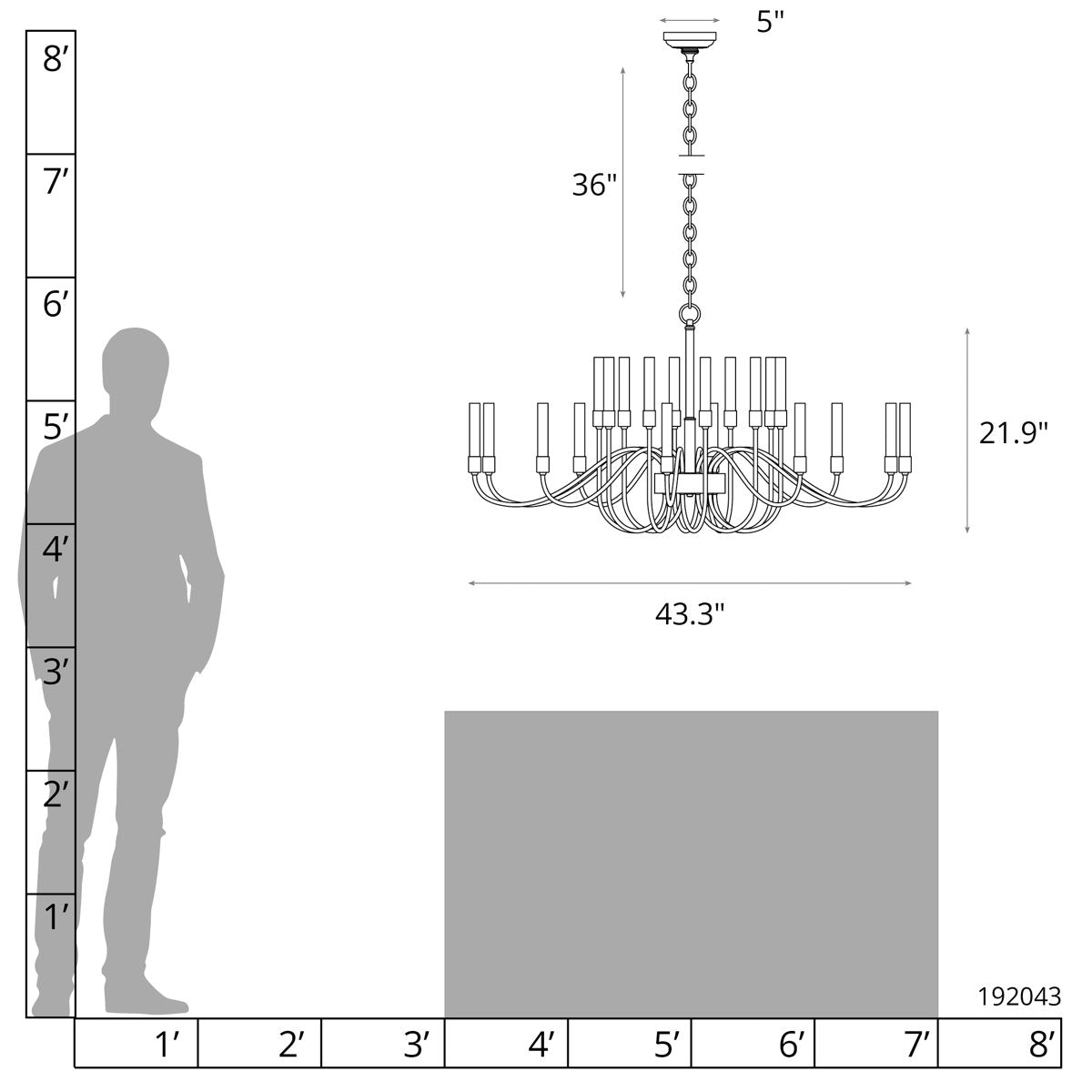 Lisse 20 - Light Candle Style Classic/Traditional Chandelier