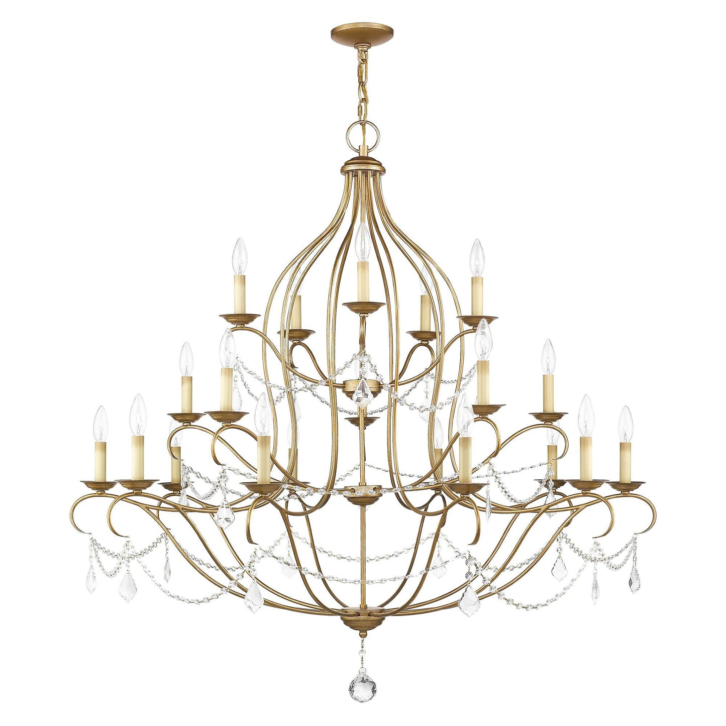 Livex Lighting Chesterfield 46 Inch 30 Light Chandelier Cp90304