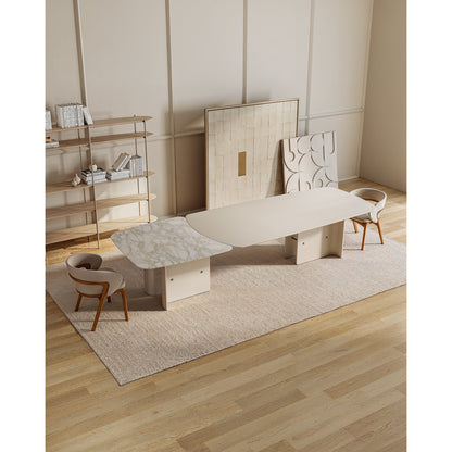 Livorno 102.5" Rectangular Dining Table with real Marble