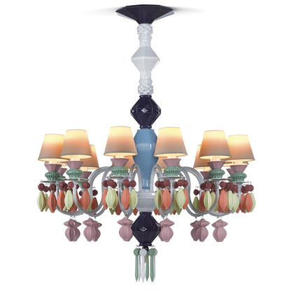 Lladro Belle De Nuit 30 Inch 12 Light Led Chandelier Cp320