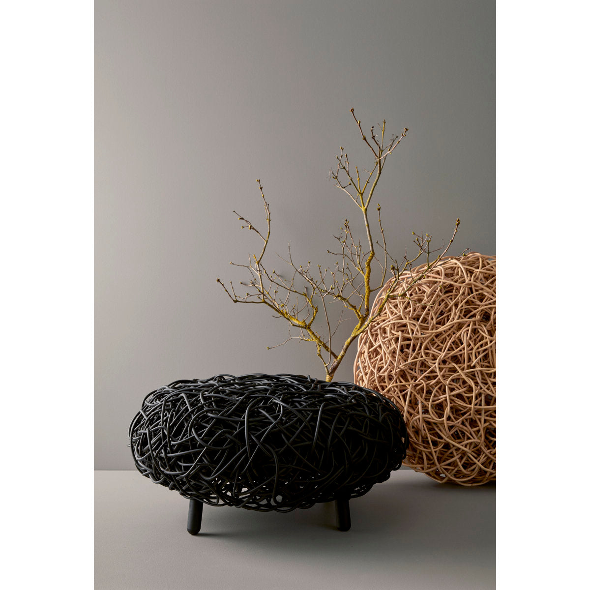 Loop 29.2" Wide Round Footstool Wide Ottoman