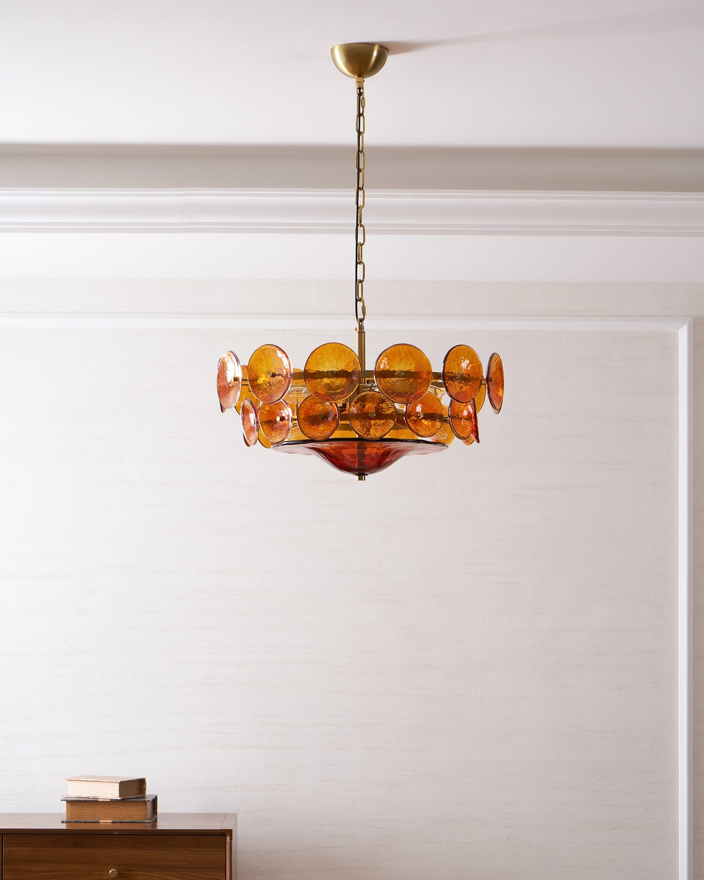 Solaris Disc Glass Chandelier