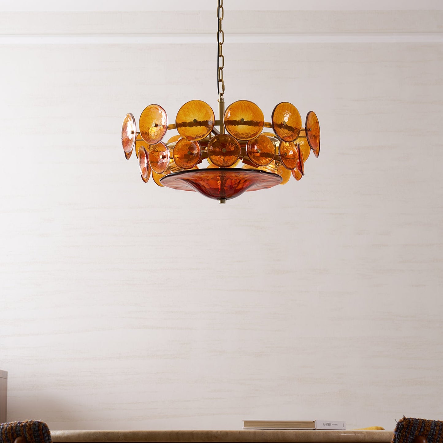 Solaris Disc Glass Chandelier