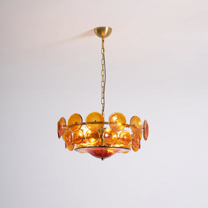 Solaris Disc Glass Chandelier