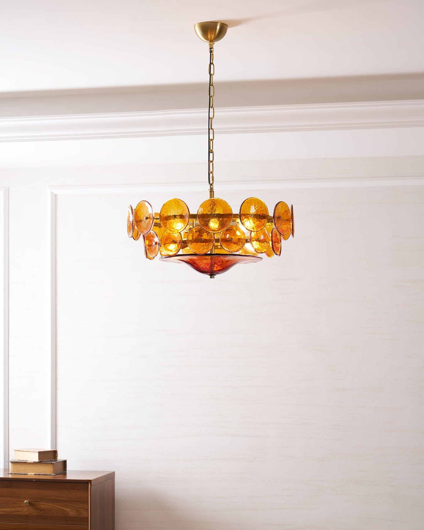 Solaris Disc Glass Chandelier