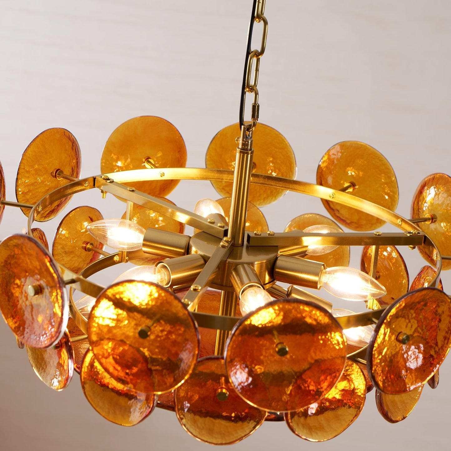 Solaris Disc Glass Chandelier