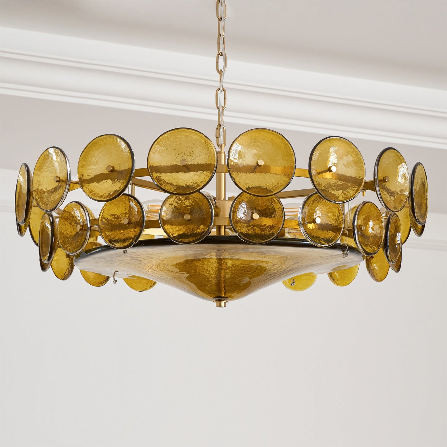 Solaris Disc Glass Chandelier