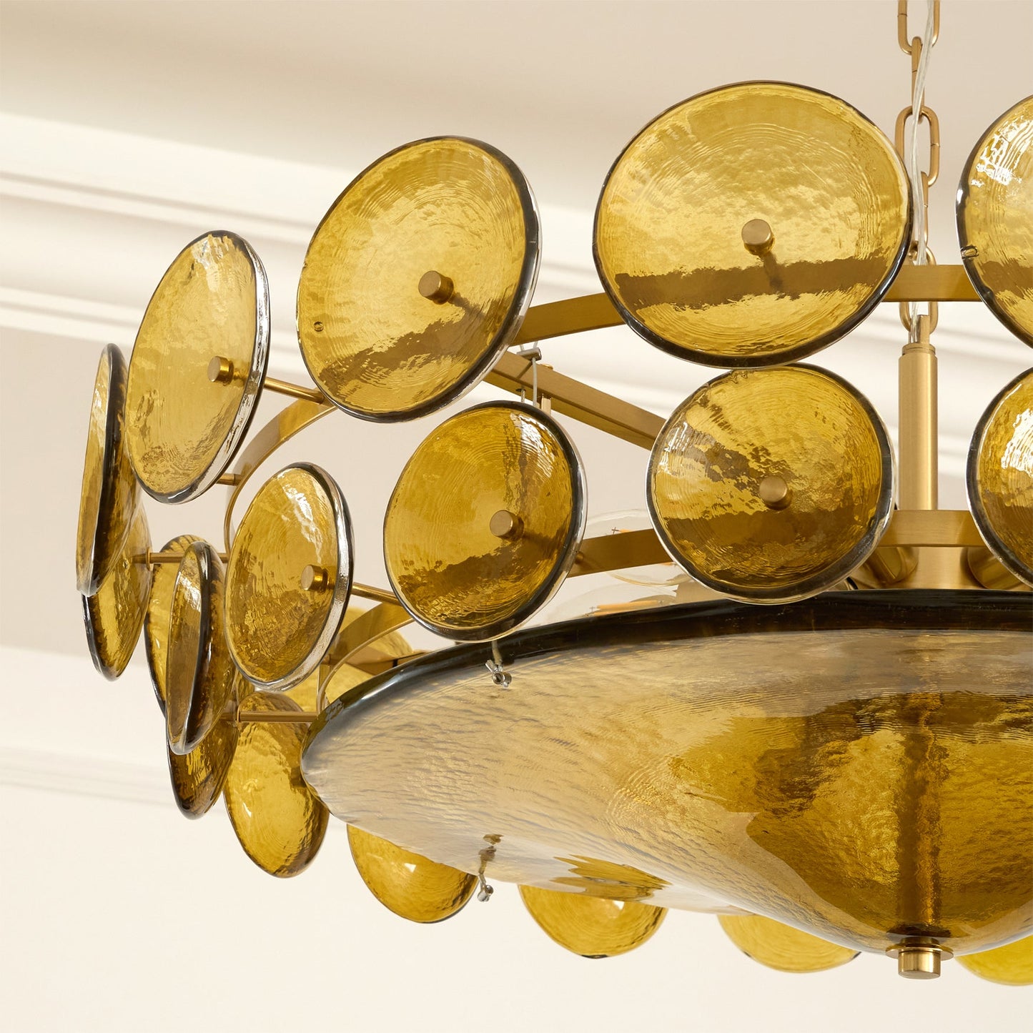Solaris Disc Glass Chandelier