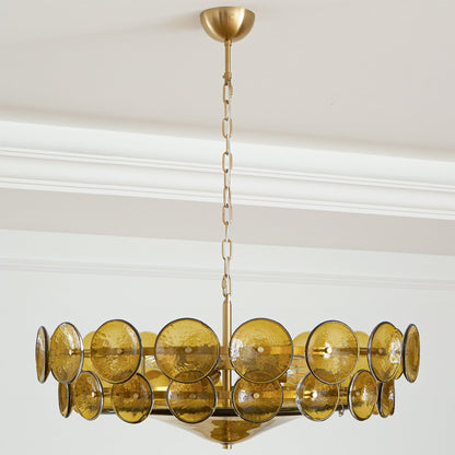 Solaris Disc Glass Chandelier
