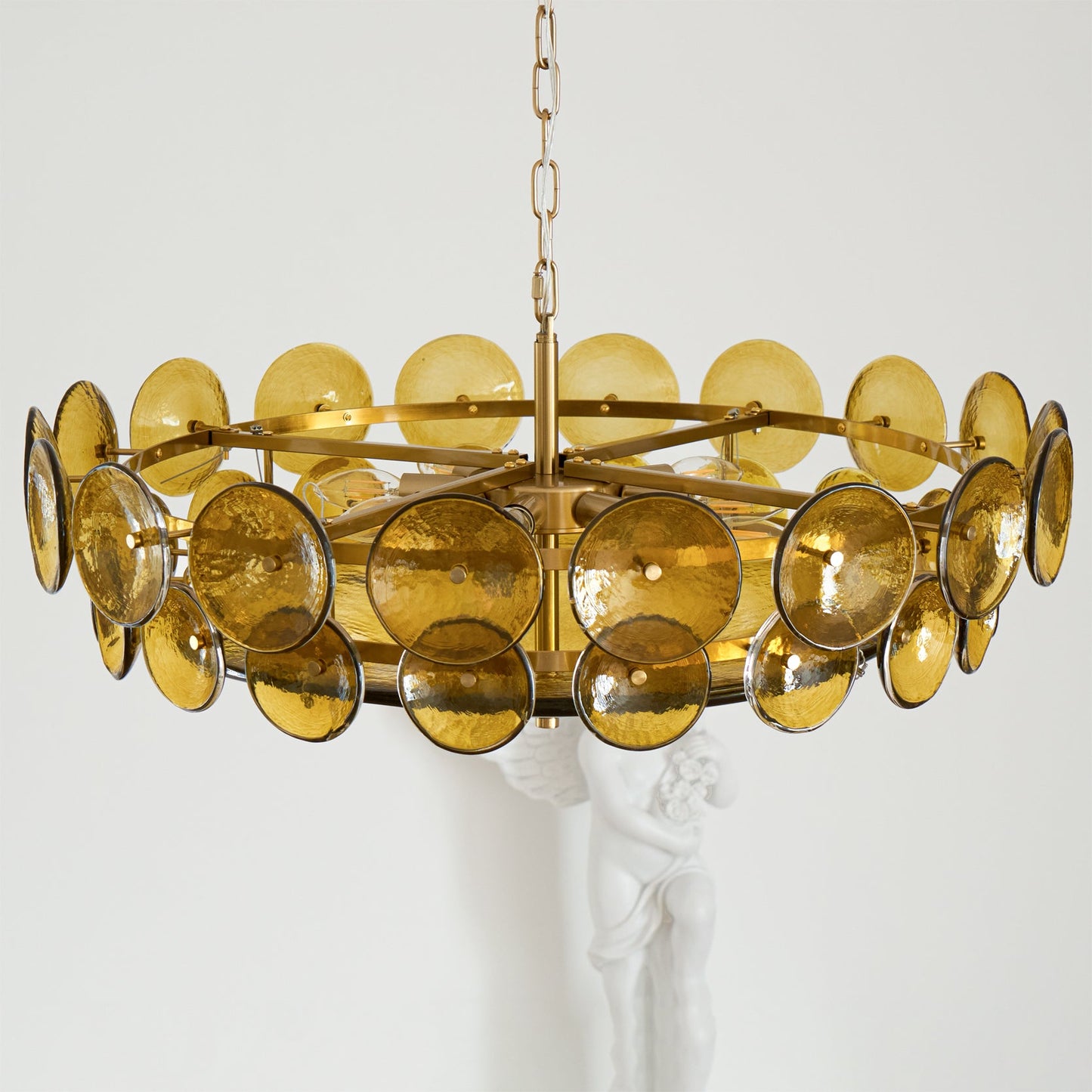 Solaris Disc Glass Chandelier