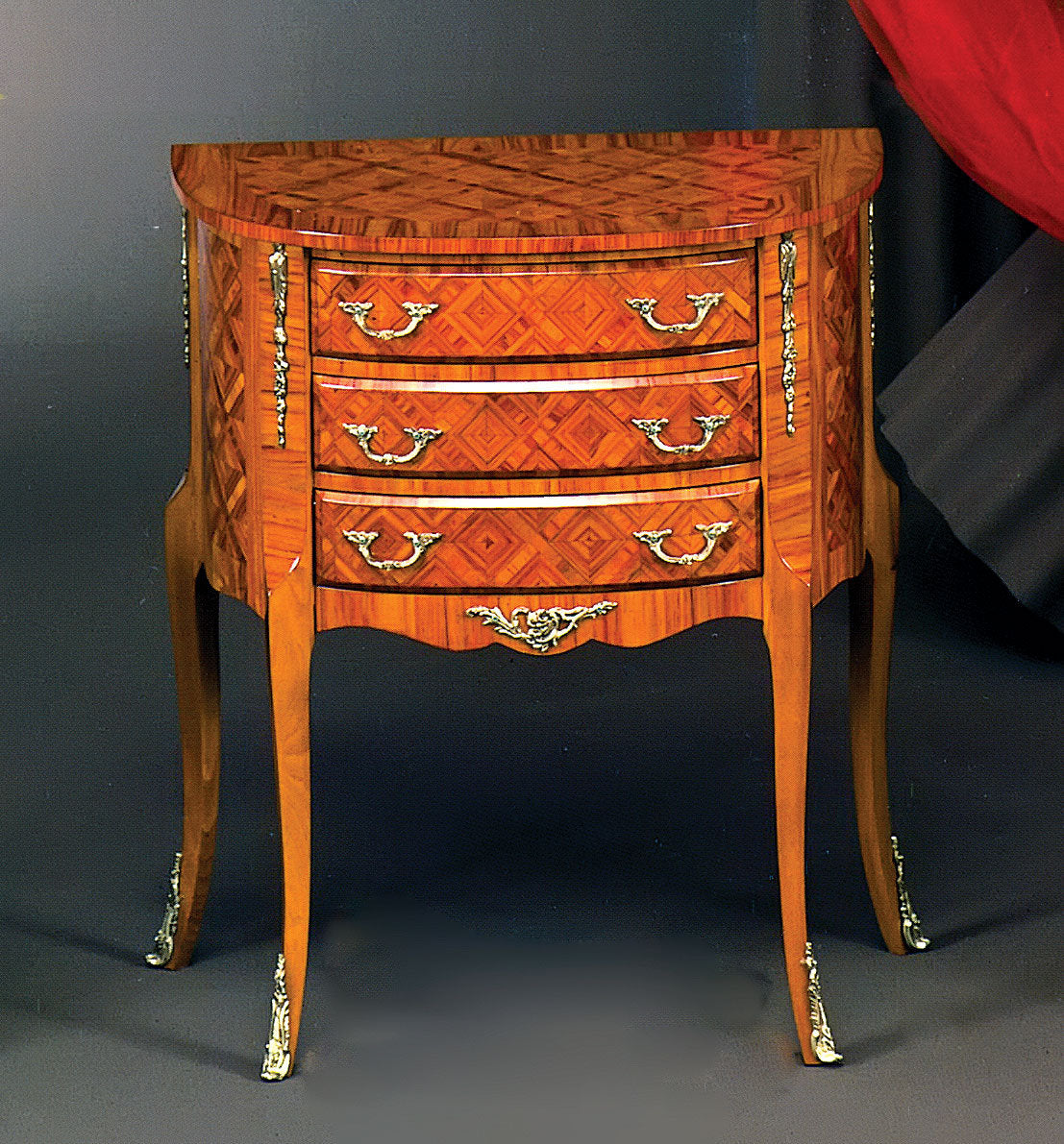 Louis XVI 25" Solid Wood Console Table
