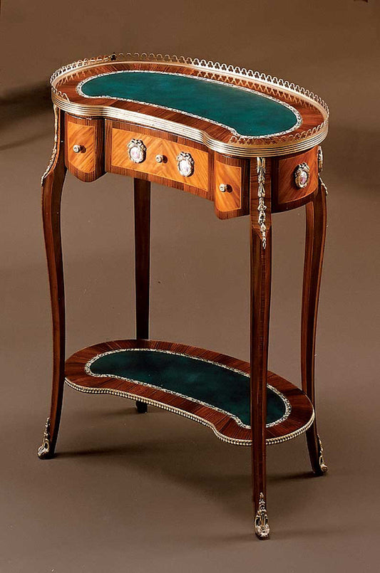Louis XVI Tray Top 3 Drawer End Table