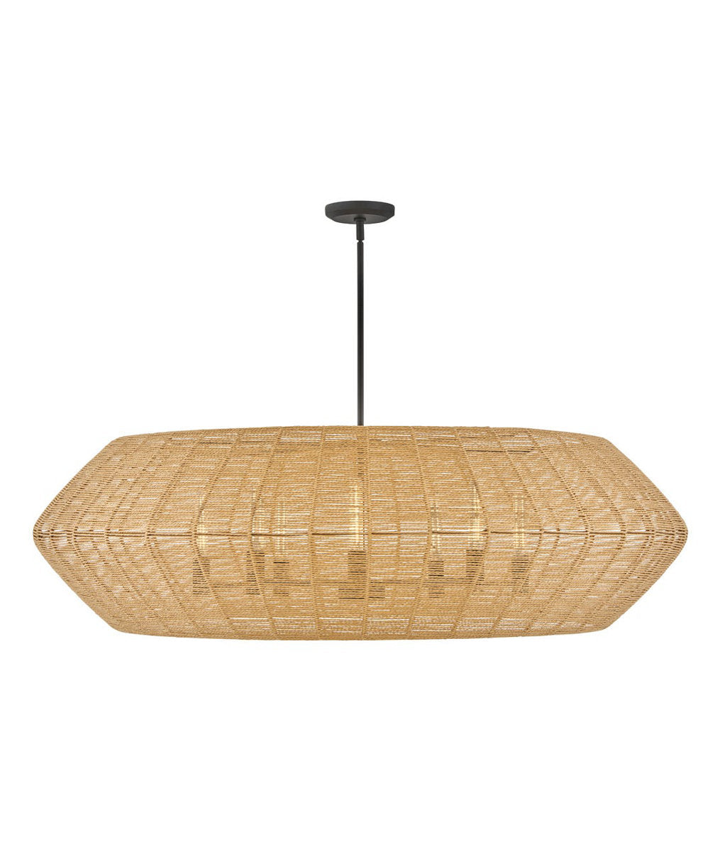 Luca Eight-Light Woven Drum Chandelier by Lisa McDennon