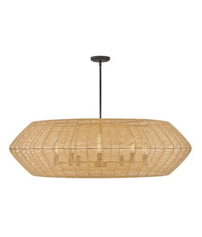 Luca Eight-Light Woven Drum Chandelier by Lisa McDennon