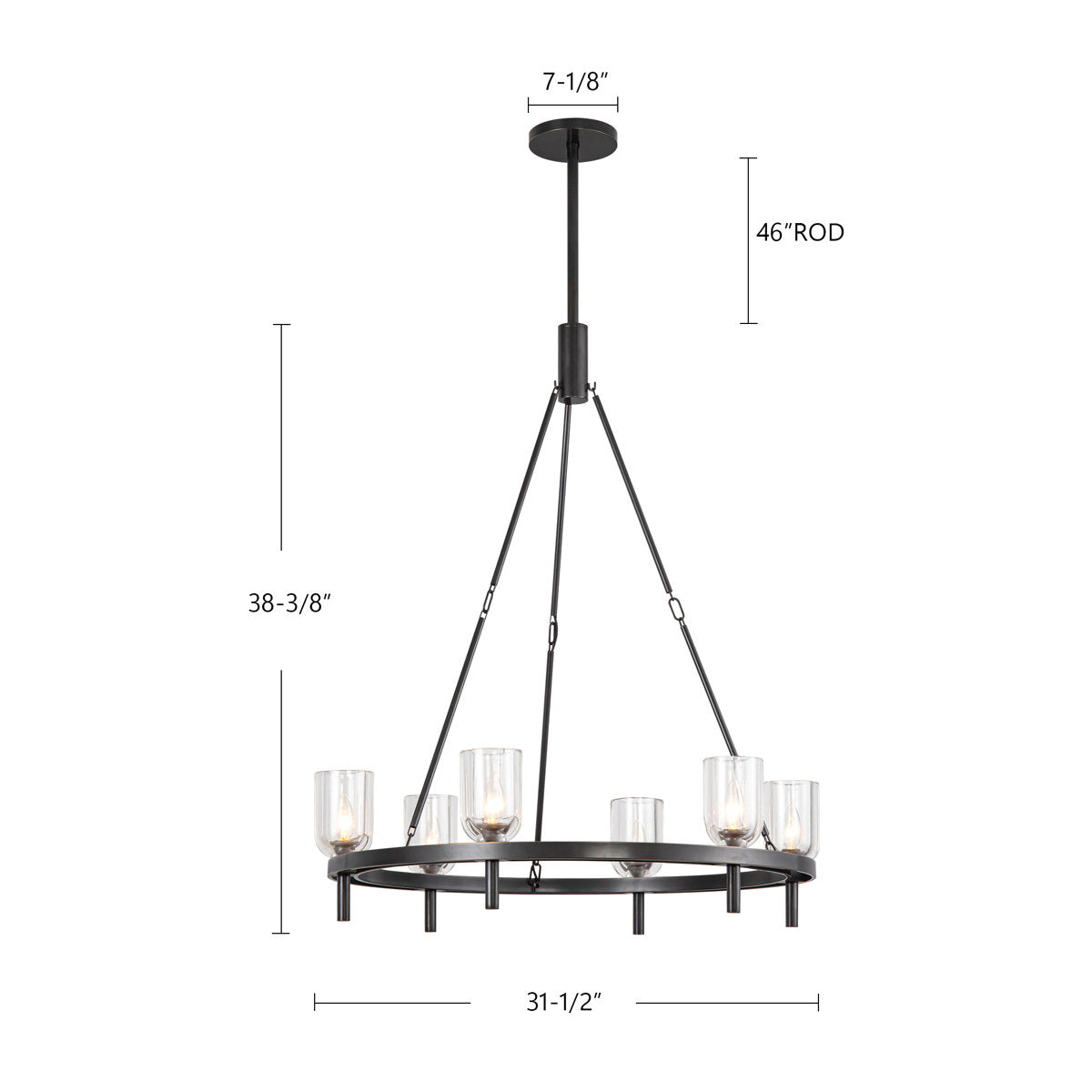 Lucian 6 - Light Chandelier