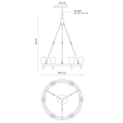 Lucian 6 - Light Chandelier