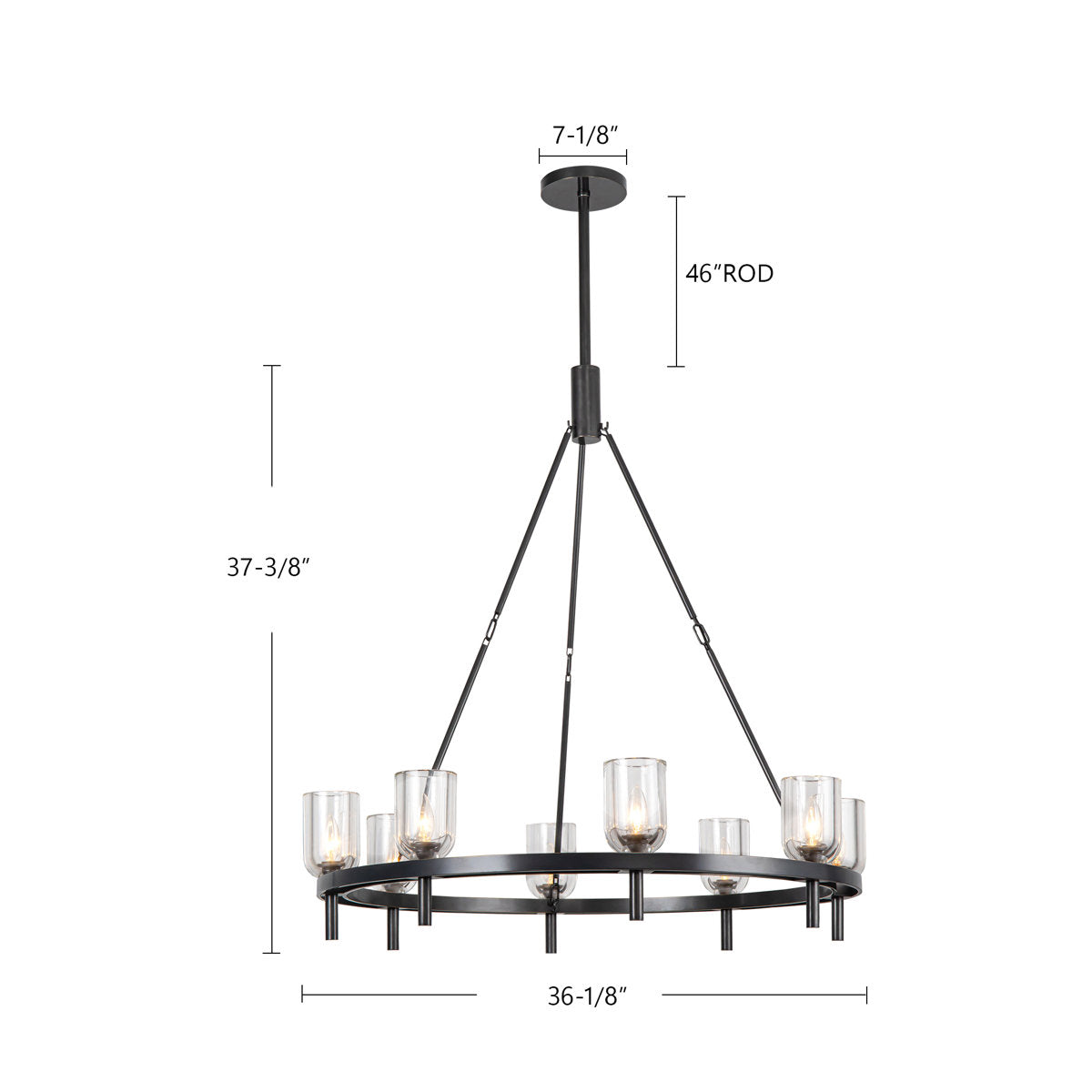 Lucian 8 - Light Chandelier