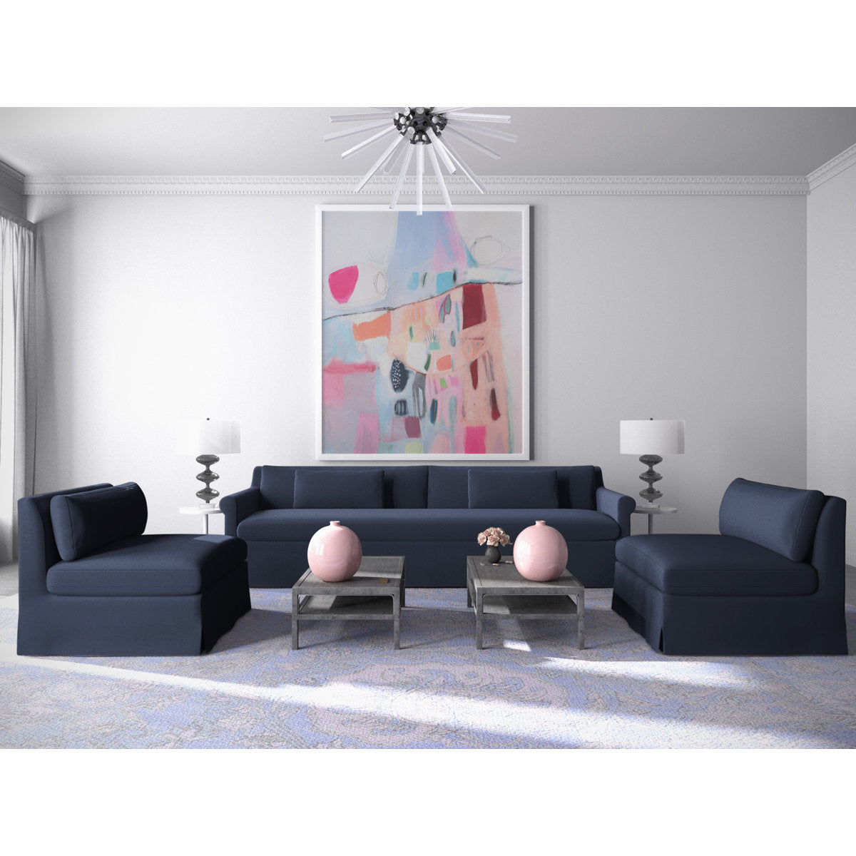 Ludlow Rolled-Arm Skirted Extra Long Sofa