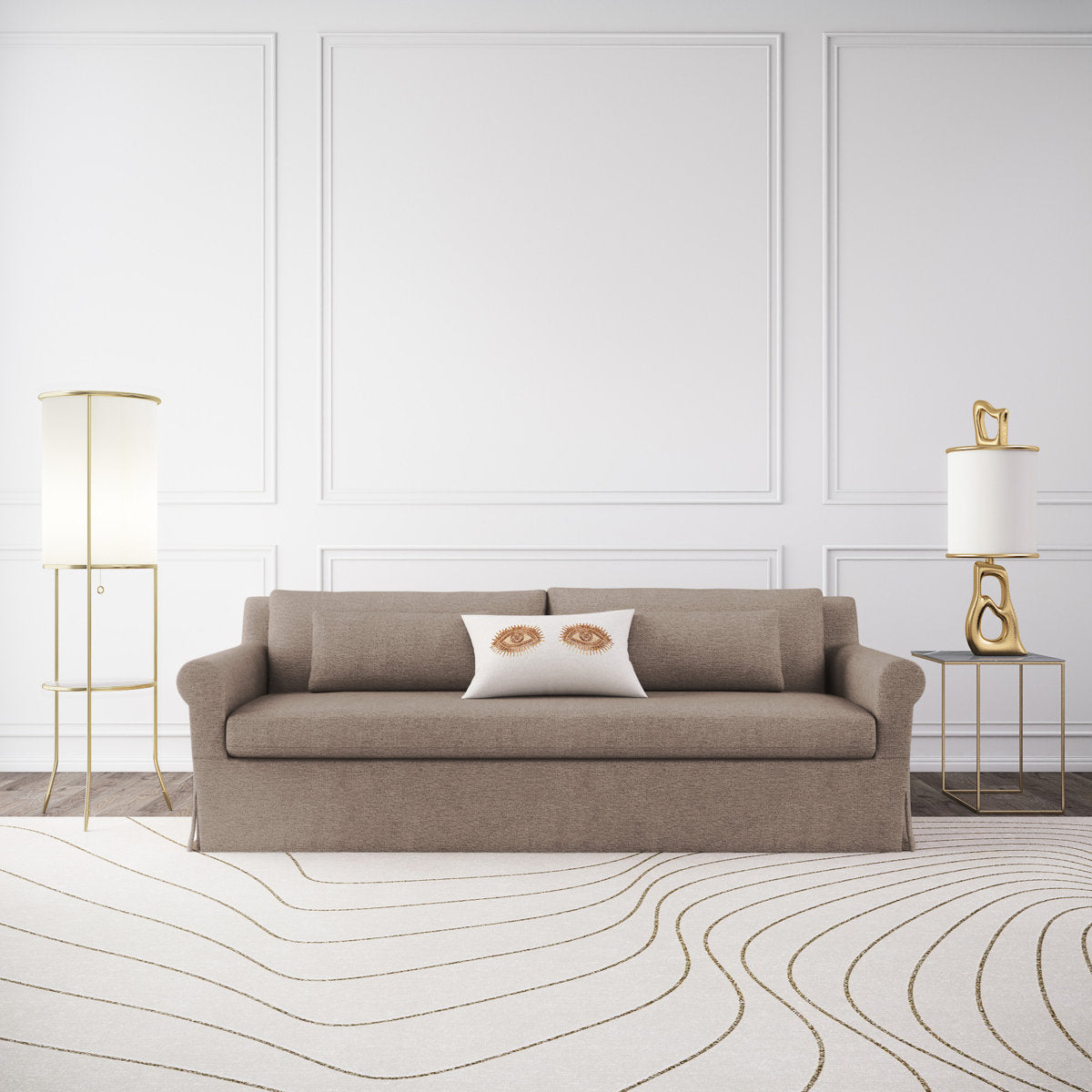 Ludlow Rolled-Arm Skirted Loveseat